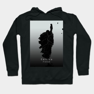 Corsica France Island Map dark Hoodie